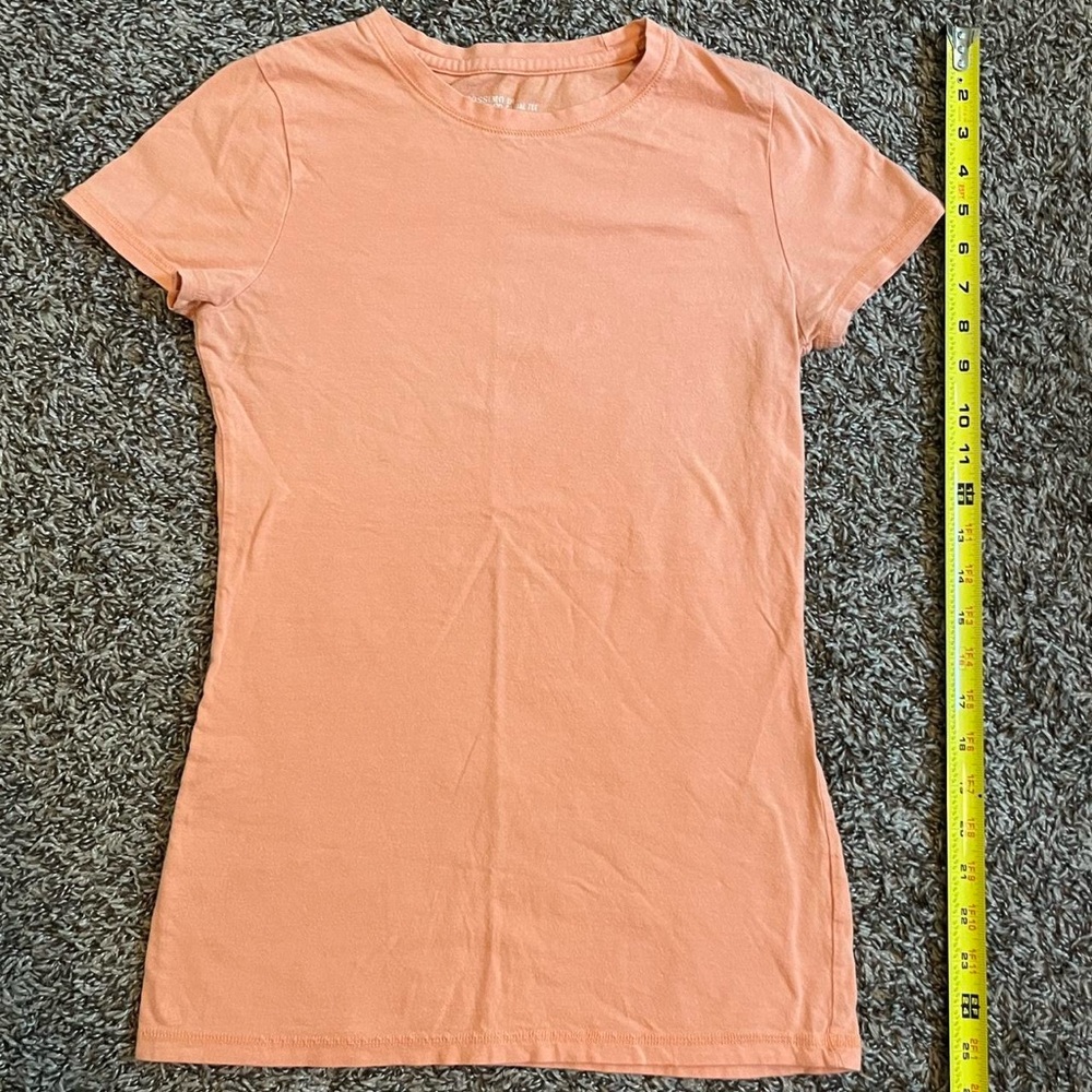 Mossimo light orange fitted t shirt